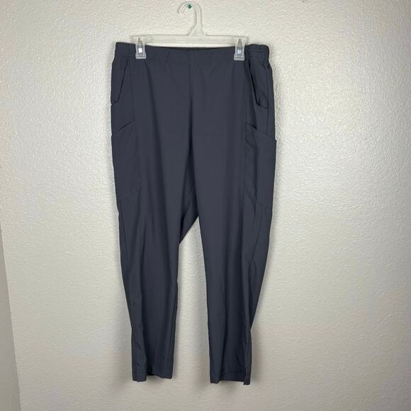 Spread Good Cheer Women’s Size Petite Large Grey Polyester Cargo Scrub Pants - Picture 1 of 9